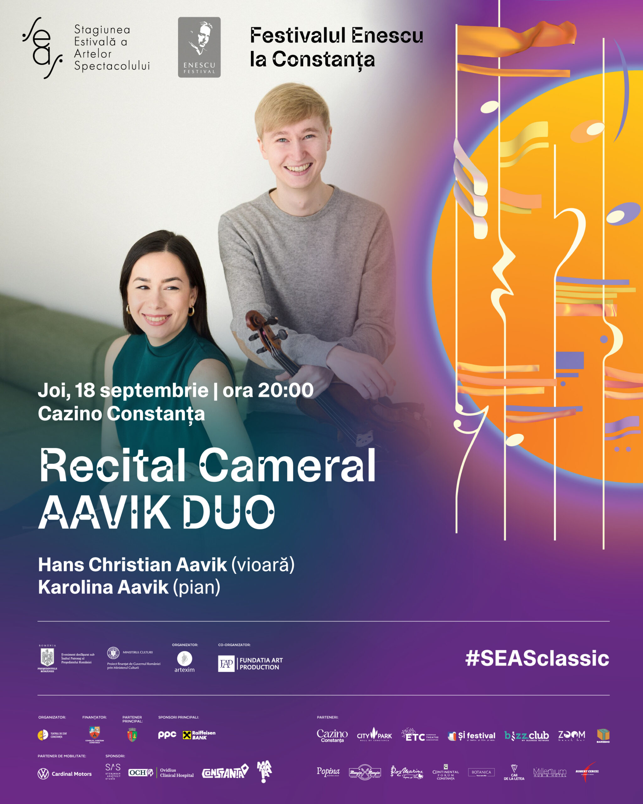 Festivalul Enescu & SEAS: Recital Cameral AAVIK DUO Estonia